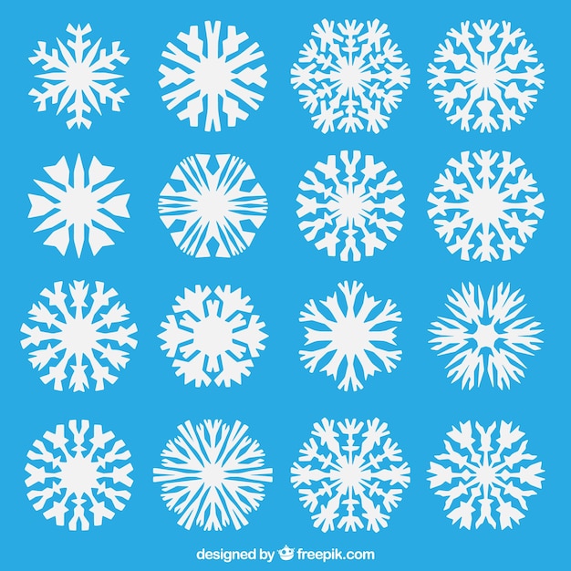 Abstract snowflakes collection