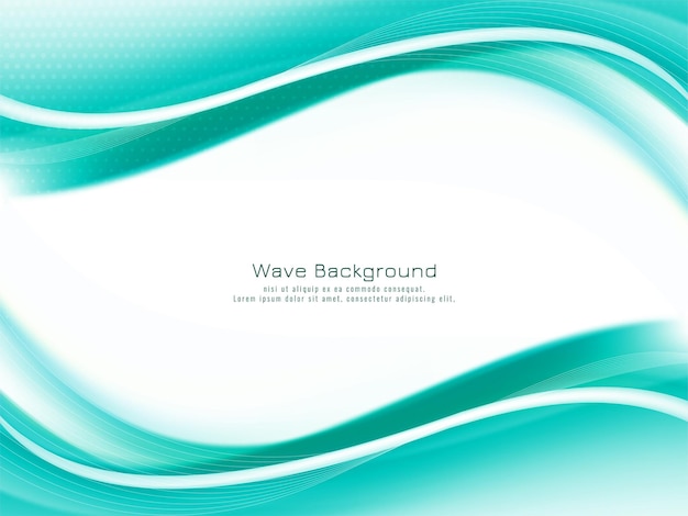 Abstract soft green wave design background