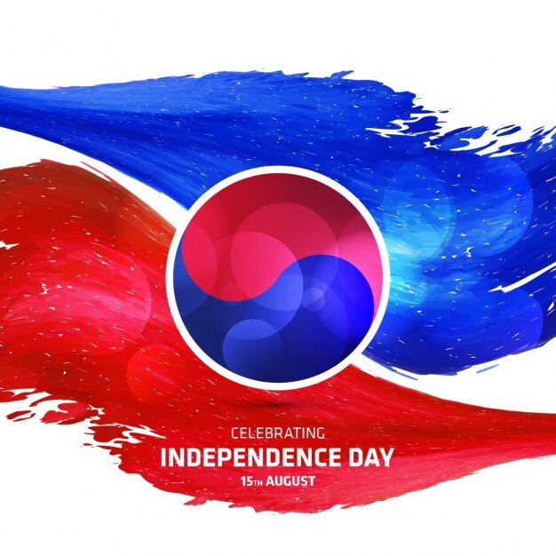 Abstract south korea independence day background