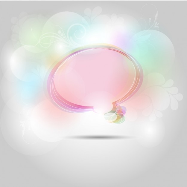 Free Vector abstract speech bubbles in pastel tones