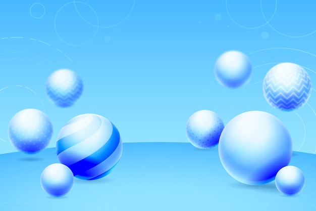 Free vector abstract spheres background