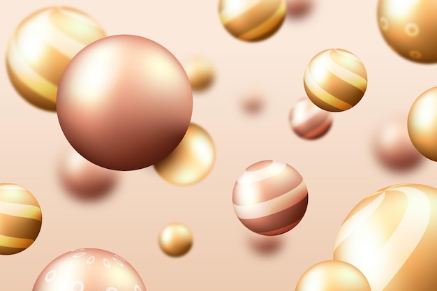 Free vector abstract spheres background