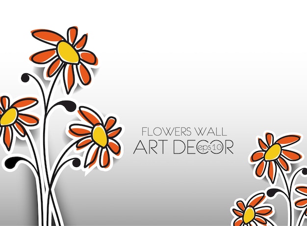 Free vector abstract spring flower background illustration