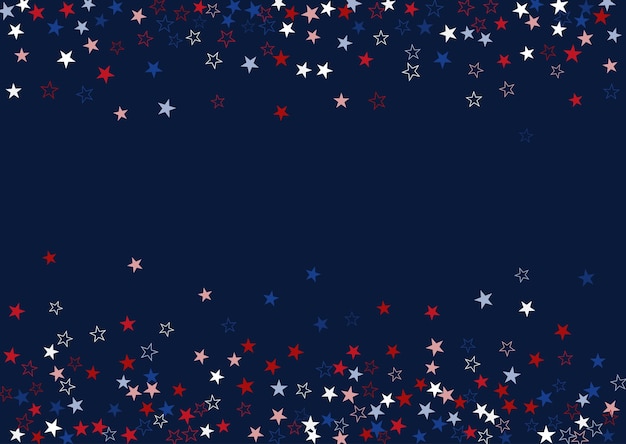 Abstract starry background in red white and blue colours