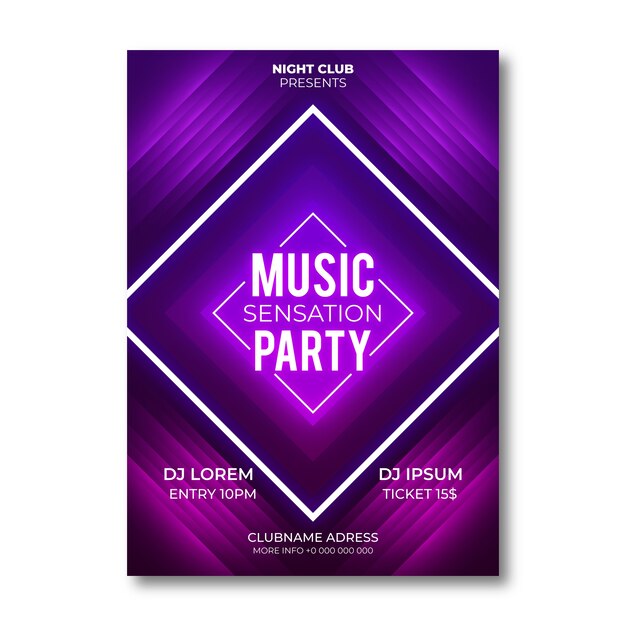 Abstract style party poster