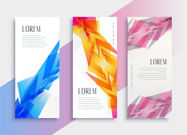 Free Vector abstract style web vertical banner design template