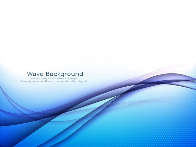 Abstract stylish blue wave background