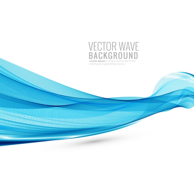 Free Vector abstract stylish blue wave  illustration