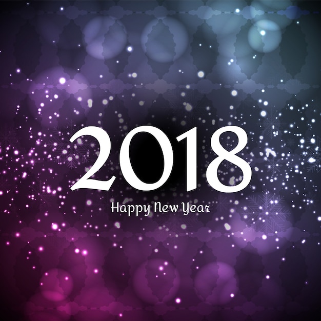 Abstract stylish glowing new year 2018 background