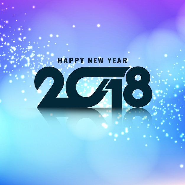 Abstract stylish glowing new year 2018 background