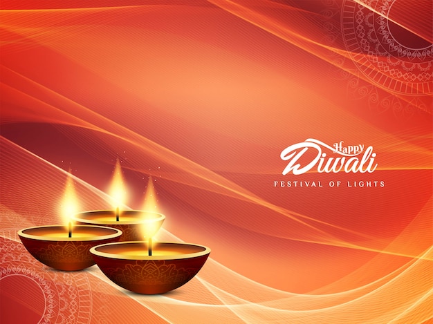 Abstract stylish Happy Diwali festival greeting background