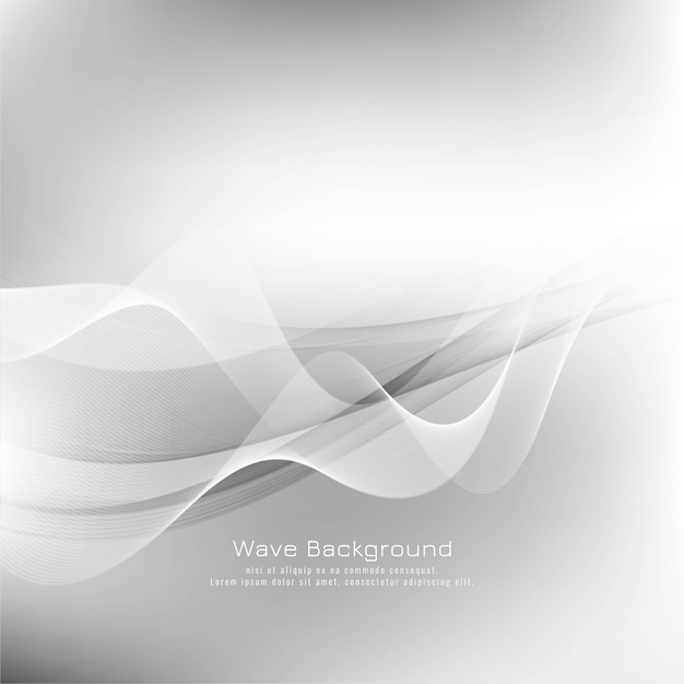 Abstract stylish wave grey background