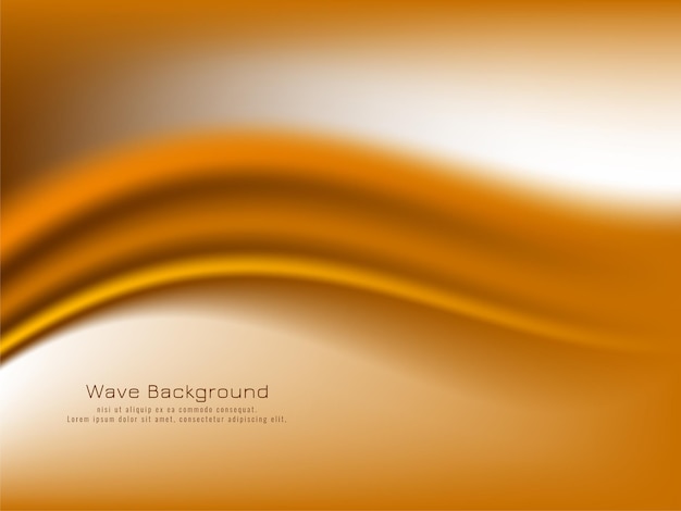 Abstract stylish yellow wave design background