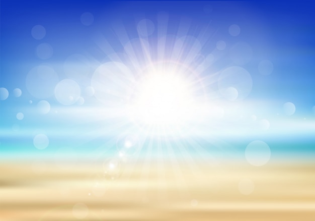 Free Vector abstract summer background with a beach theme