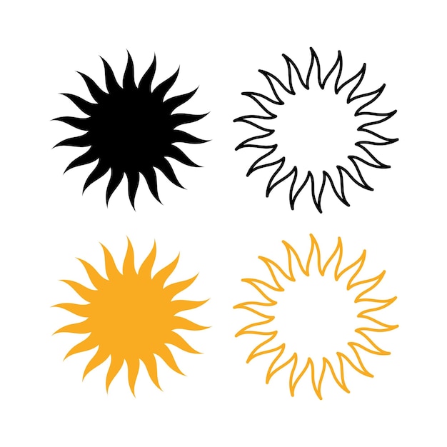 Free Vector abstract sun multiple set