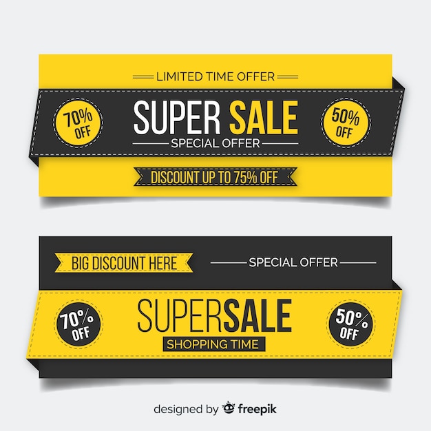 Abstract super sale banner concept