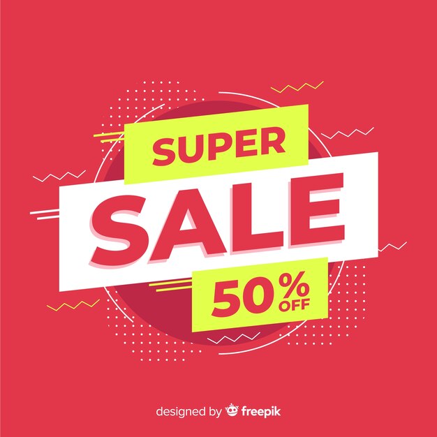 Abstract super sale promotion banner