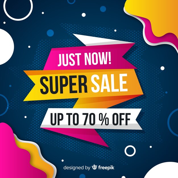 Abstract super sale promotion