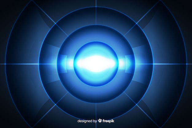 Free vector abstract technological light tunnel background