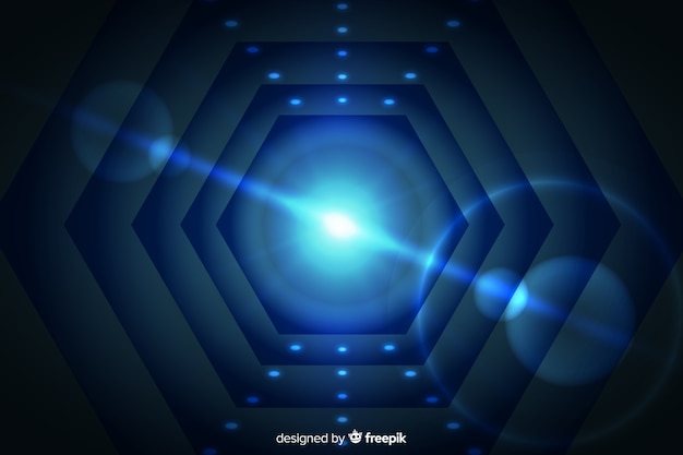 Free Vector abstract technological light tunnel background