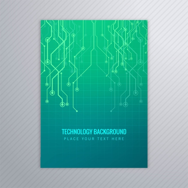 Abstract technology brochure template vector design