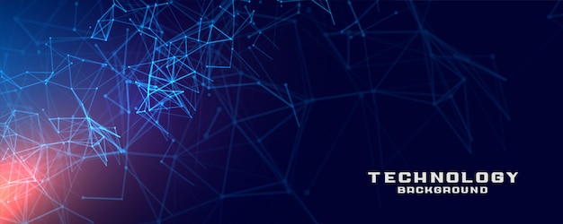 Abstract technology network mesh concept banner background design