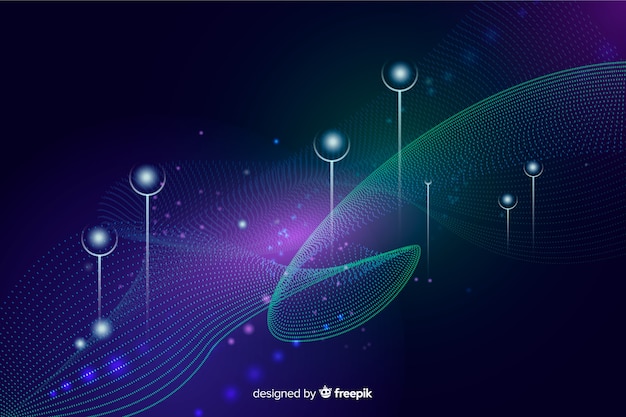 Abstract technology particle background