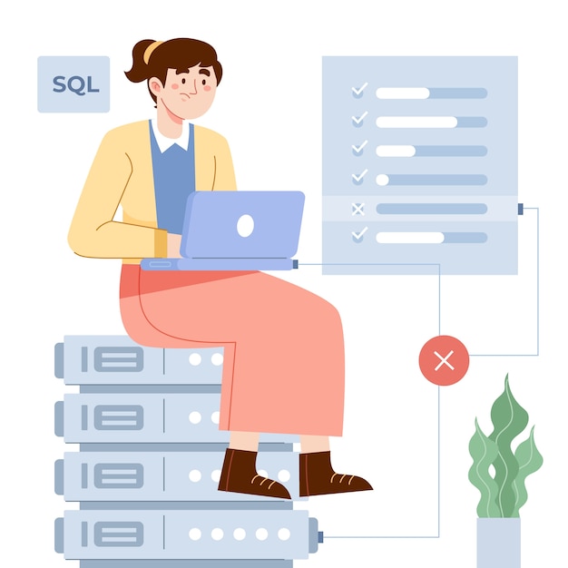 Abstract technology sql illustration