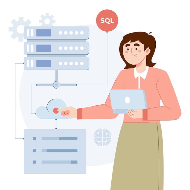 Abstract technology sql illustration