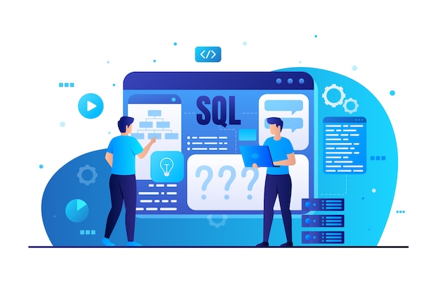 Abstract technology sql illustration