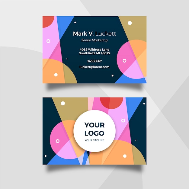 Free Vector abstract template business card pack