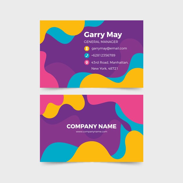 Abstract template business card set