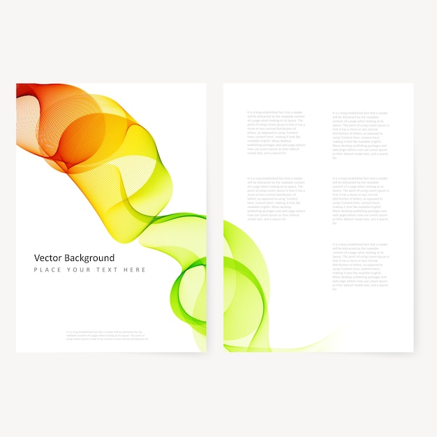 Abstract template color flyer