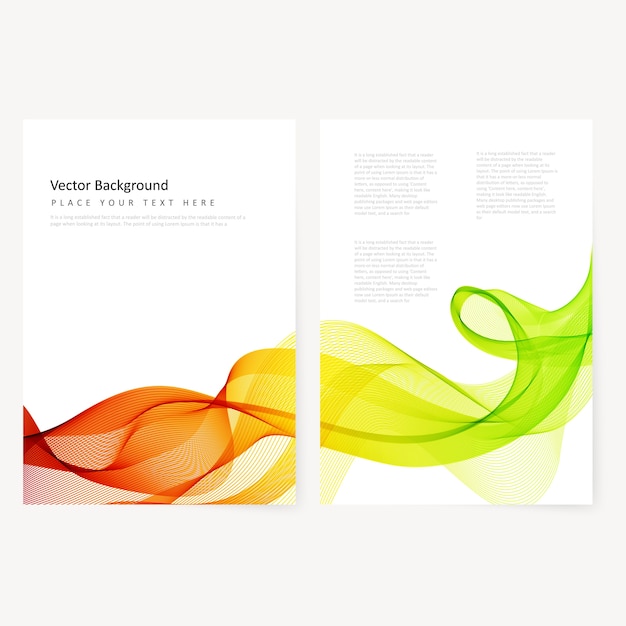 Free Vector abstract template color flyer