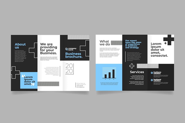 Abstract template for trifold brochure