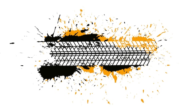 Free Vector abstract tire track splatter background