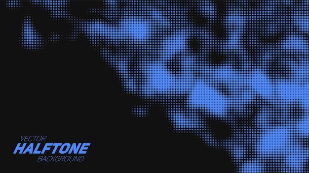 Abstract torn blue halftone background