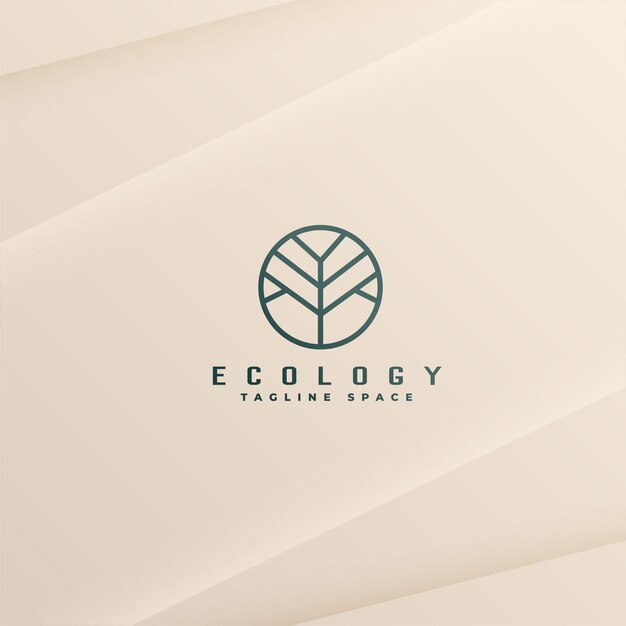 abstract tree logo for ecological growth template