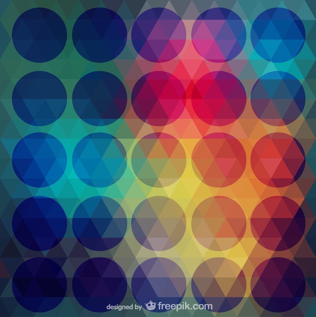 Abstract triangles and circles vector