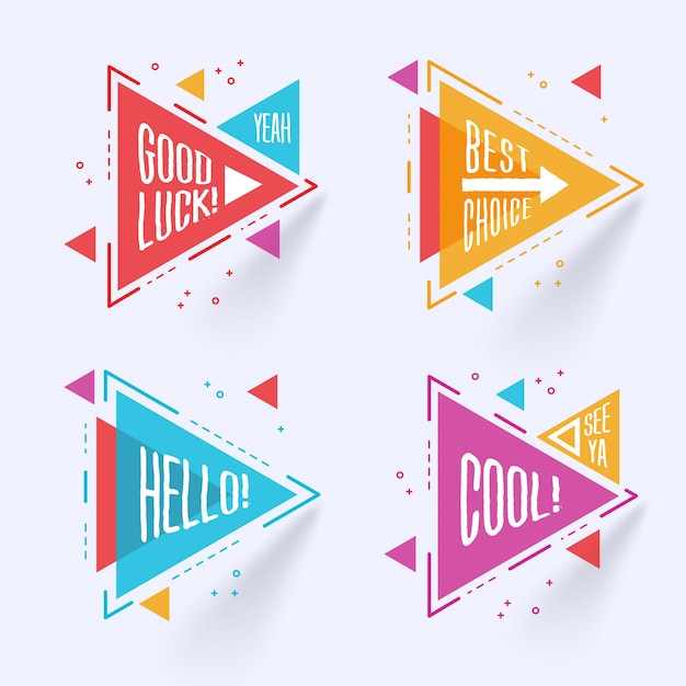 Abstract triangular labels