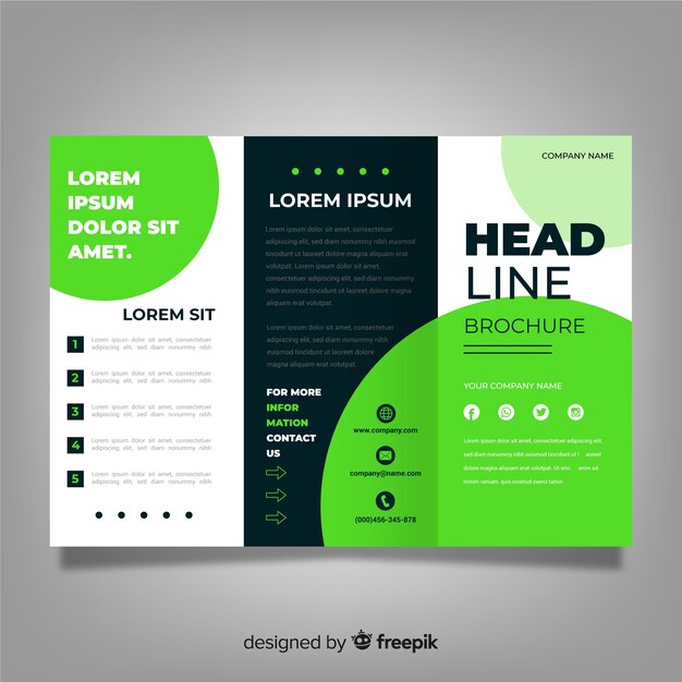 Abstract trifold brochure template