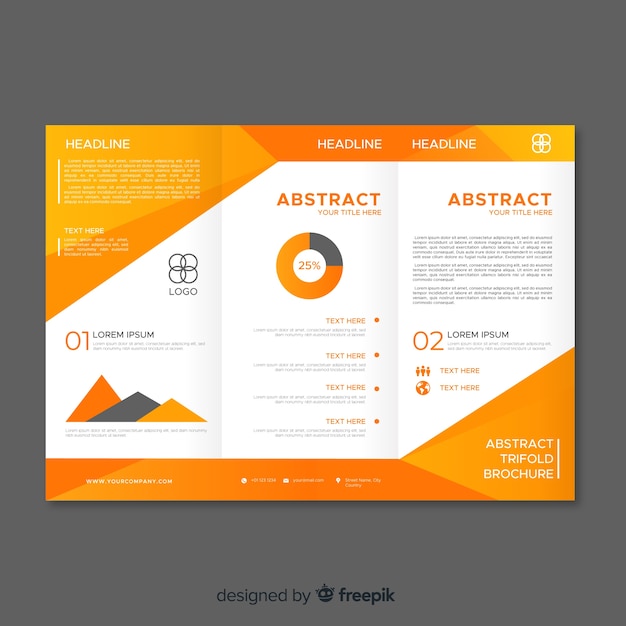 Abstract trifold brochure template