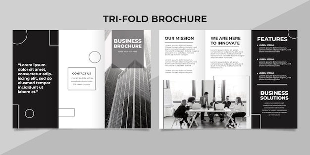 Abstract trifold brochure template