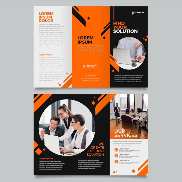 Abstract trifold brochure template