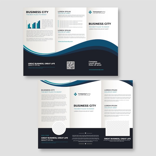 Abstract trifold brochure template