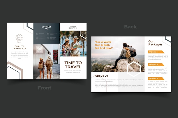 Abstract trifold brochure template