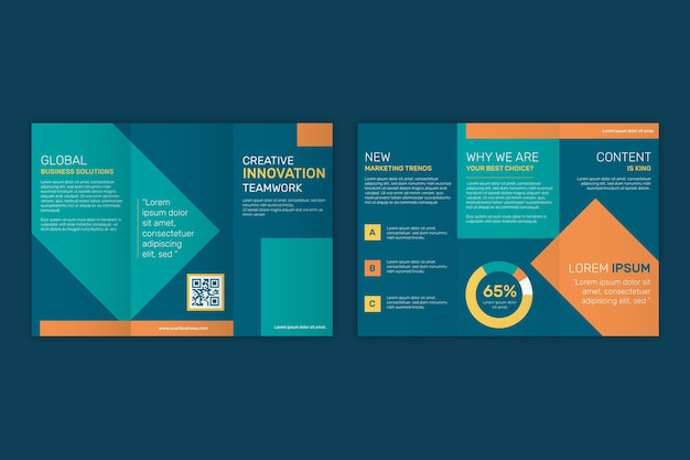 Abstract trifold brochure template