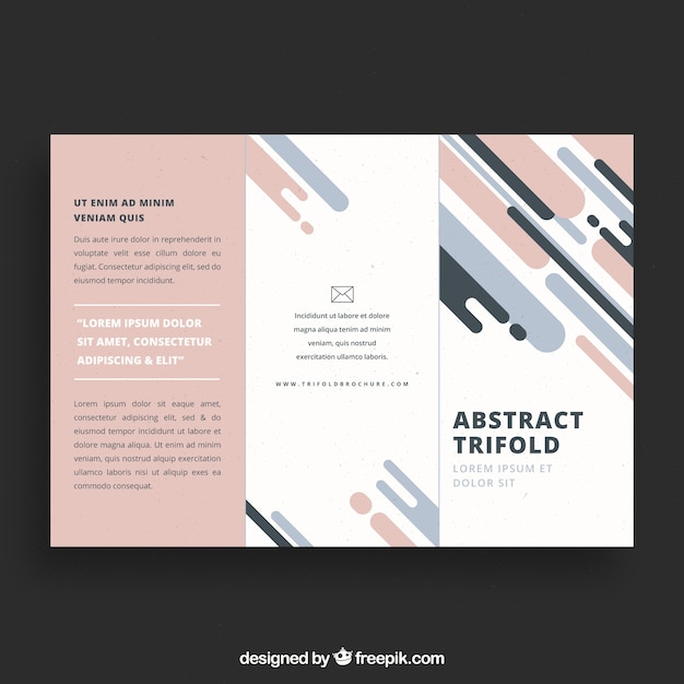 Abstract trifold business brochure template