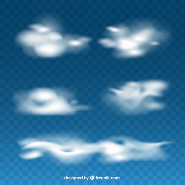 Abstract and unfocused clouds collection 