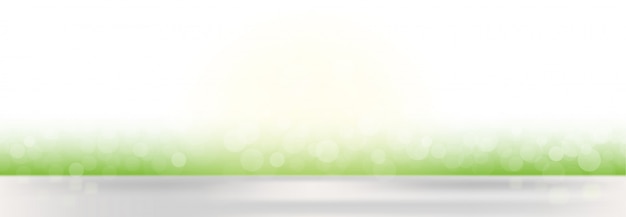 Abstract vector spring defocused banner background with blurred lights